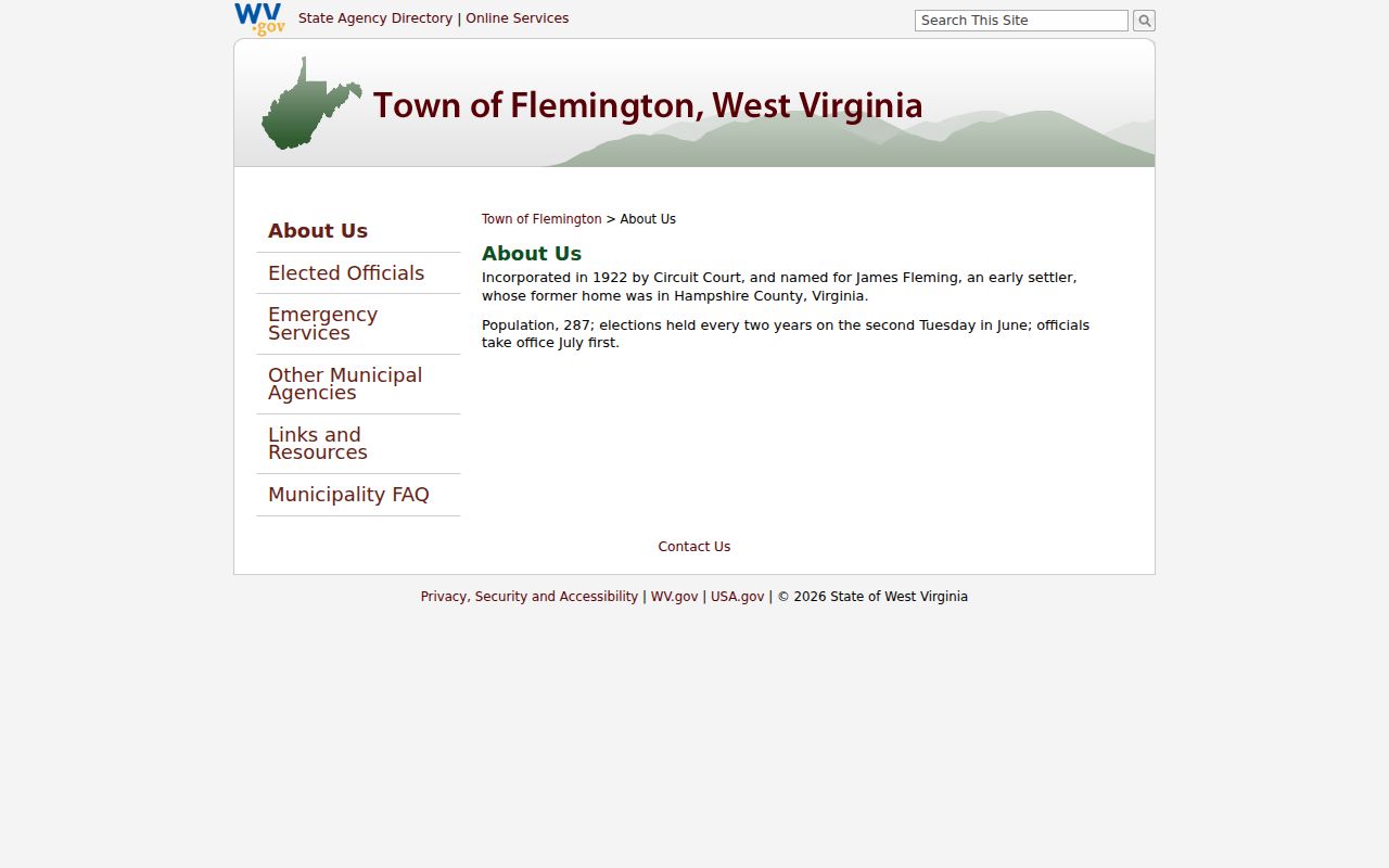 Flemington property records history showing the town's 1922 incorporation