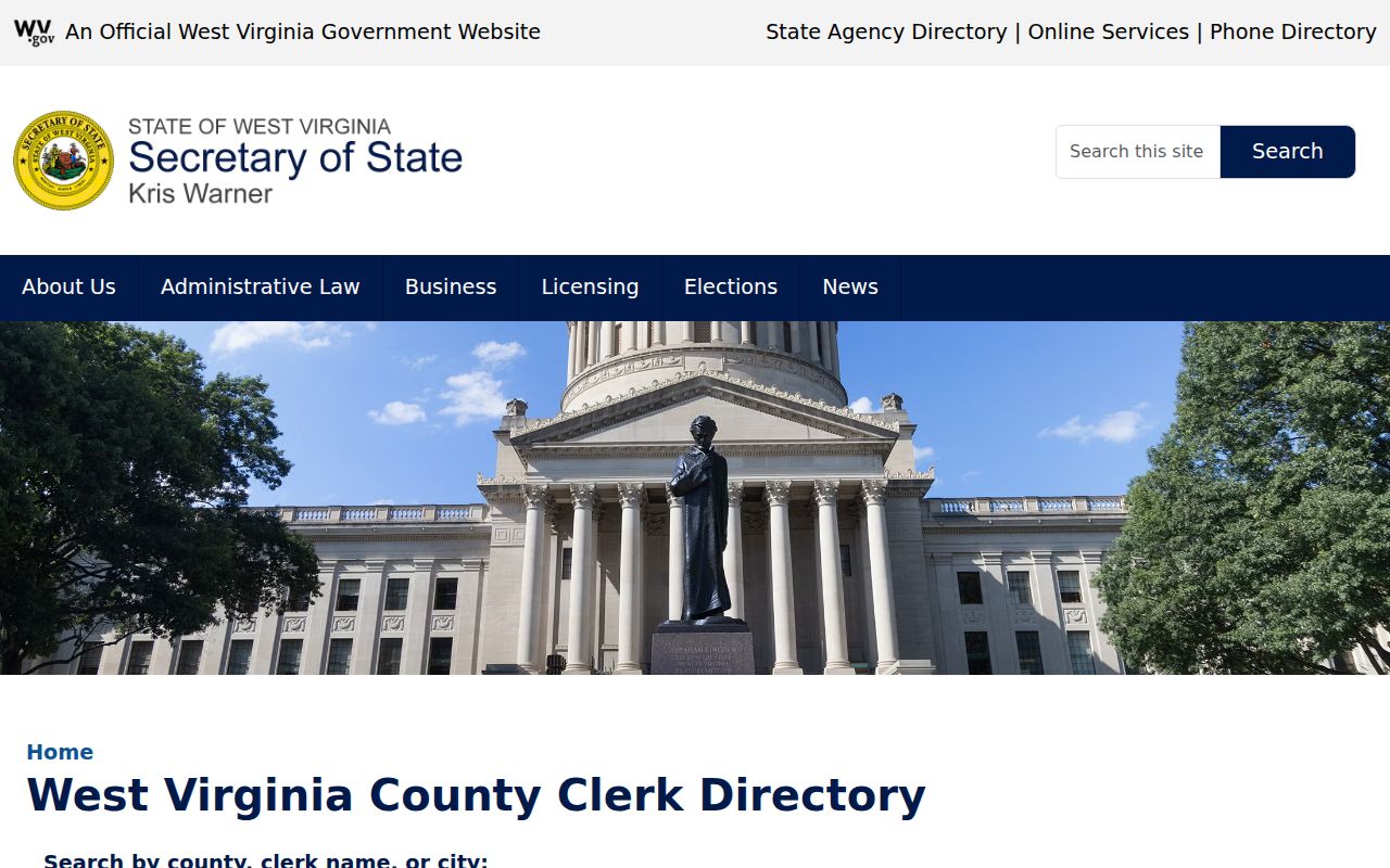 Taylor County deed records contact listing in the West Virginia County Clerk Directory