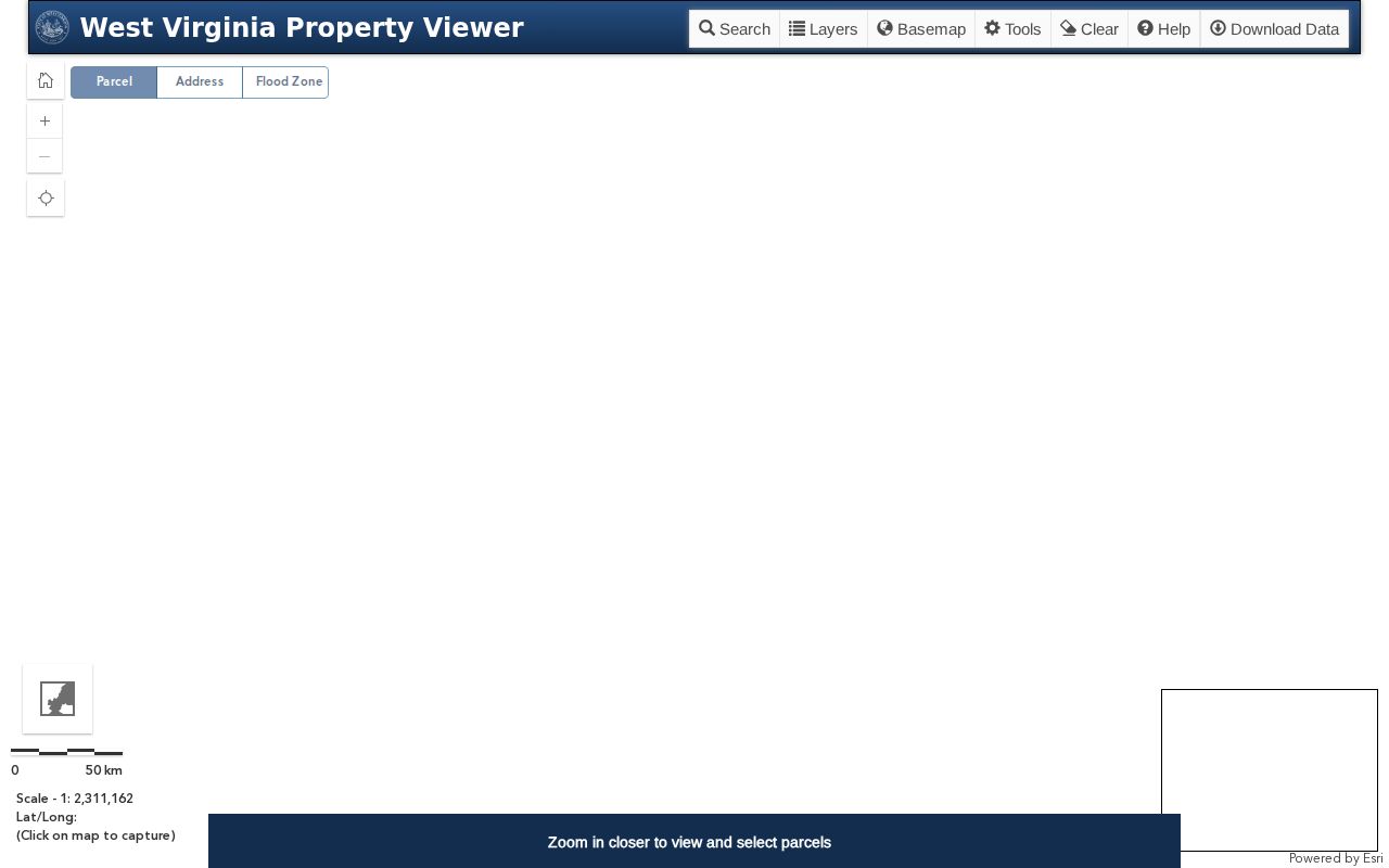 Taylor County parcel maps in the WV viewer with address, owner and geometry searches