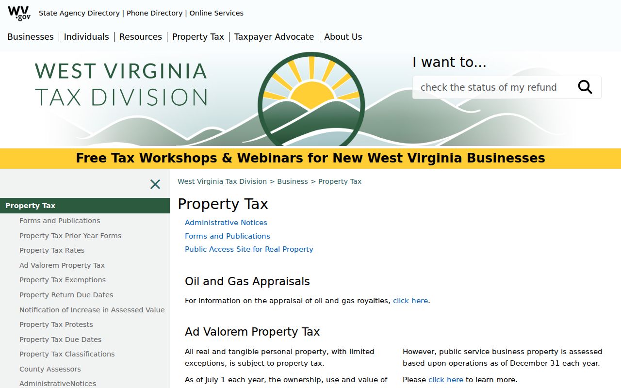 Taylor County property tax records calendar showing the July assessment date and February review period